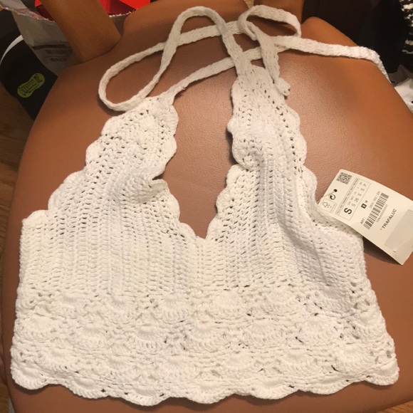 zara crochet top